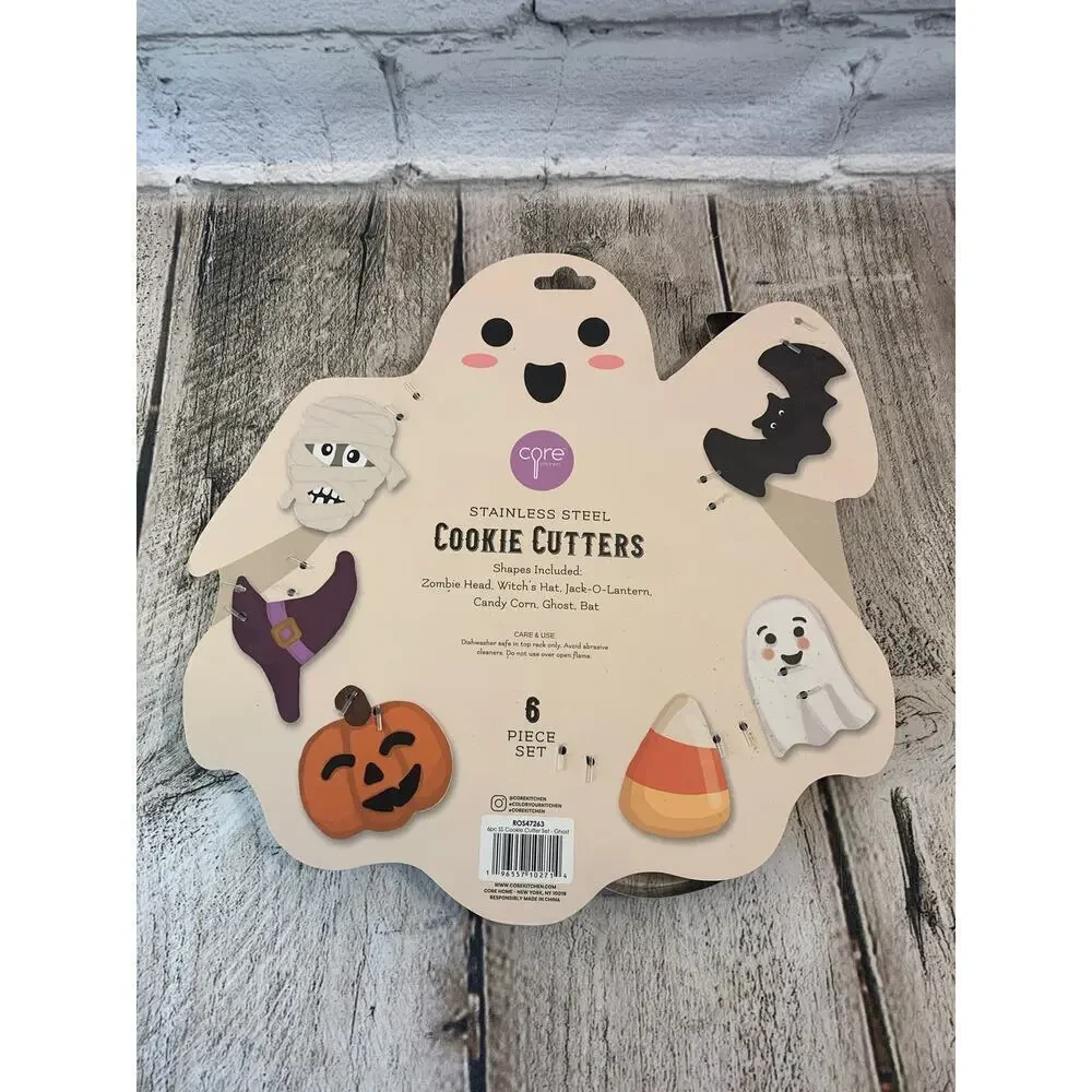 CORE KITCHEN Stainless Steel 6 Piece Halloween Cookie Cutter Set